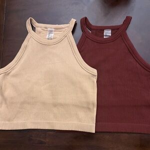 Urban Rebel 2 pack Ribbed Sleeveless Crop Top